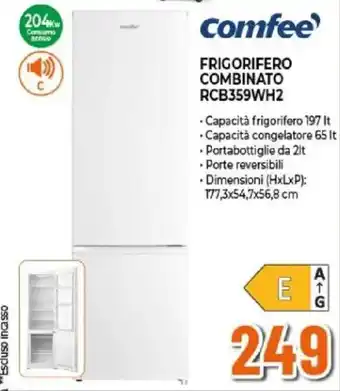 Comfee' FRIGORIFERO COMBINATO RCB359WH2