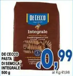 DEM DE CECCO PASTA DI SEMOLA INTEGRALE offerta