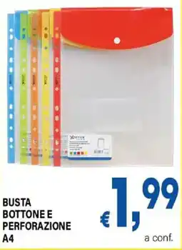 DEM Busta botton e e perforazione A4 offerta