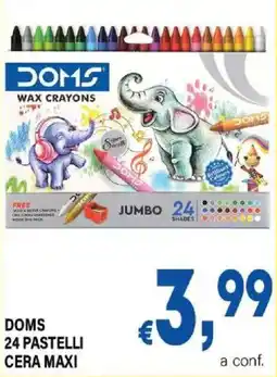 DEM DOMS 24 PASTELLI CERA MAXI offerta