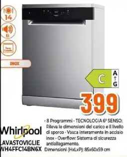 Expert Whirlpool LAVASTOVIGLIE WH4FFC14BN6X offerta