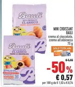 Conad Superstore Mini croissant Bauli offerta