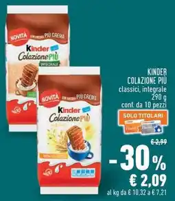 Conad Superstore Kinder Colazione Più offerta