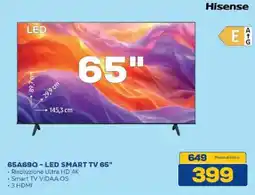 Euronics Bruno Hisense 65A69Q - LED SMART TV 65" offerta