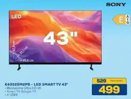 Euronics Bruno SONY K43S25M2PB - LED SMART TV 43" offerta