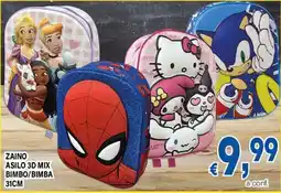 DEM ZAINO ASILO 3D MIX BIMBO/BIMBA offerta