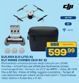 Euronics Bruno DJI DJI LITO X1 FLY MORE COMBO (DJI RC 2) offerta