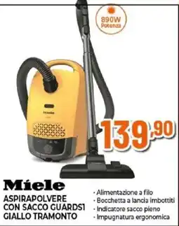 Expert Miele ASPIRAPOLVERE CON SACCO GUARDS1 GIALLO TRAMONTO offerta