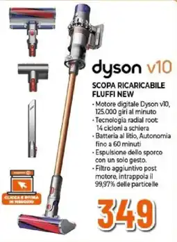 Expert dyson v10 SCOPA RICARICABILE FLUFFI NEW offerta
