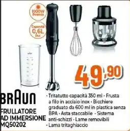 Expert BRAUN FRULLATORE AD IMMERSIONE MQ50202 offerta