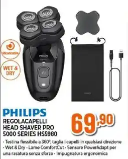 Expert PHILIPS REGOLACAPELLI HEAD SHAVER PRO 5000 SERIES HS5980 offerta