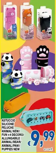 DEM ASTUCCIO SILICONE PELUCHE ANIMAL NEW offerta