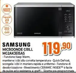 Expert SAMSUNG MICROONDE GRILL MG2AK3515AS offerta