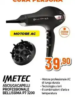Expert IMETEC ASCIUGACAPELLI PROFESSIONALE BELLISSIMA P7 3200 offerta