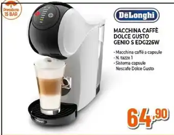 DeLonghi MACCHINA CAFFÈ DOLCE GUSTO GENIO S