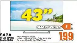Expert SABA TV LED 43" FHD offerta