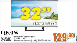 Expert Q.Bell TV LED 32" QT32HTF8A offerta