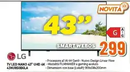Expert LG TV LED NANO 43" UHD 4K offerta