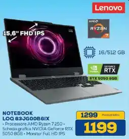 Euronics Bruno Lenovo NOTEBOOK LOQ 83JG00B6IX offerta