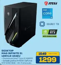 Euronics Bruno MSI DESKTOP MAG INFINITE E1 offerta