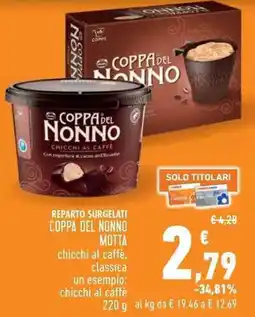 Conad Superstore Coppa del Nonno chicchi al caffè offerta