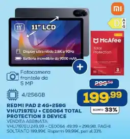 Euronics Bruno REDMI PAD 2 4G+256G offerta