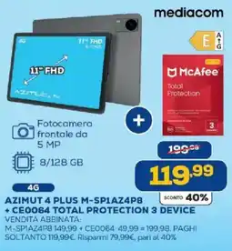 Euronics Bruno AZIMUT 4 PLUS M-SP1AZ4P8 + CE0064 TOTAL PROTECTION 3 DEVICE offerta