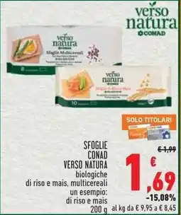 Conad Superstore Sfoglie Conad Verso Natura biologiche offerta