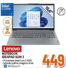 Expert Lenovo NOTEBOOK IDEAPAD SLIM 3 offerta
