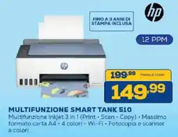 Euronics Bruno hp MULTIFUNZIONE SMART TANK 510 offerta