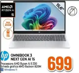 Expert hp OMNIBOOK 3 NEXT GEN AI 15 offerta