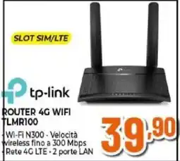 Expert tp-link ROUTER 4G WIFI TLMR100 offerta