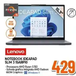 Expert Lenovo NOTEBOOK IDEAPAD SLIM 3 15ARP10 offerta