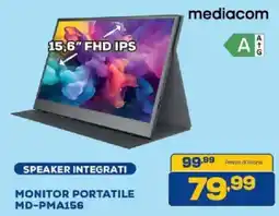 Euronics Bruno mediacom MONITOR PORTATILE MD-PMA156 offerta