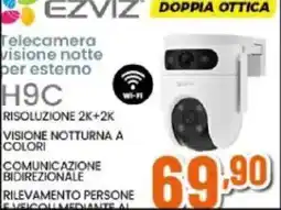 Expert Ezviz telecamera visione notte per esterno H9C offerta