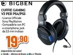 Expert BIGBEN CUFFIE GAMING V3 PER PS4/PS5 offerta