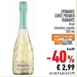 Conad Superstore Spumante Cuvée Premier Diamante offerta