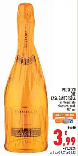 Conad Superstore Prosecco DOC Casa Sant'Orsola offerta