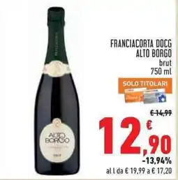Conad Superstore FRANCIACORTA DOCG ALTO BORGO offerta