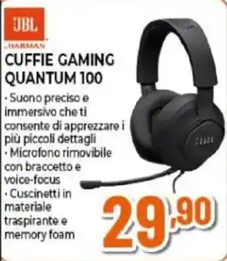 Expert JBL CUFFIE GAMING QUANTUM 100 offerta