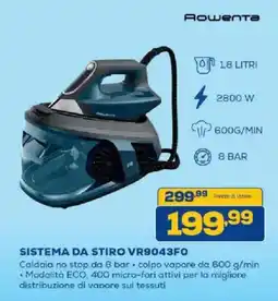 Euronics Bruno Rowenta SISTEMA DA STIRO VR9043FO offerta