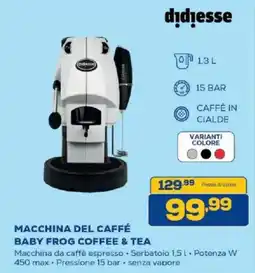 Euronics Bruno didiese MACCHINA DEL CAFFÉ BABY FROG COFFEE & TEA offerta