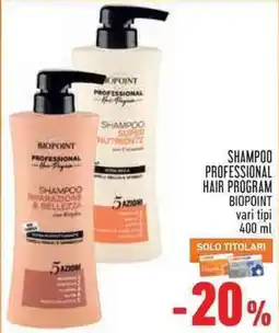 Conad Superstore Shampoo Professional Hair Program Biopoint offerta
