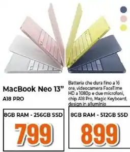 Expert MacBook Neo 13" A18 PRO offerta