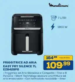 Euronics Bruno Moulinex Friggitrice ad Aria Silence 7L offerta