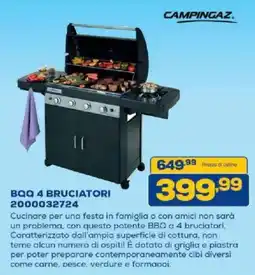 Euronics Bruno CAMPINGAZ BBQ 4 BRUCIATORI offerta