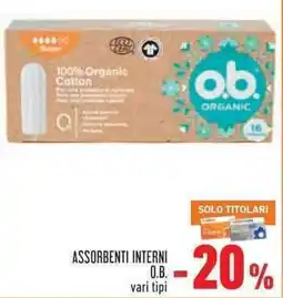 Conad Superstore Assorbenti interni o.b. offerta