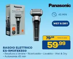 Euronics Bruno Panasonic RASOIO ELETTRICO ES-RM3FXK503 offerta