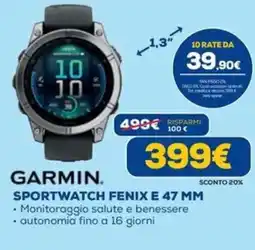 DIMOStore Garmin sportwatch fenix e 47 mm offerta