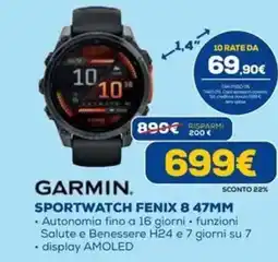 DIMOStore Garmin sportwatch fenix 8 47mm offerta